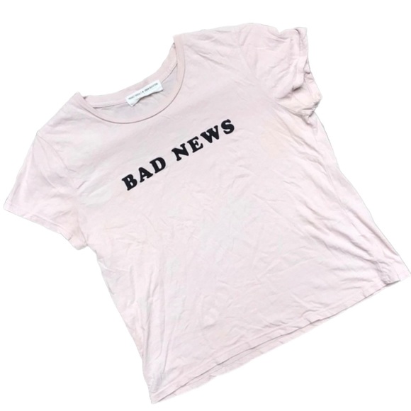Project Social T Tops - PROJECT SOCIAL T Peach & Black “Bad News” T Shirt